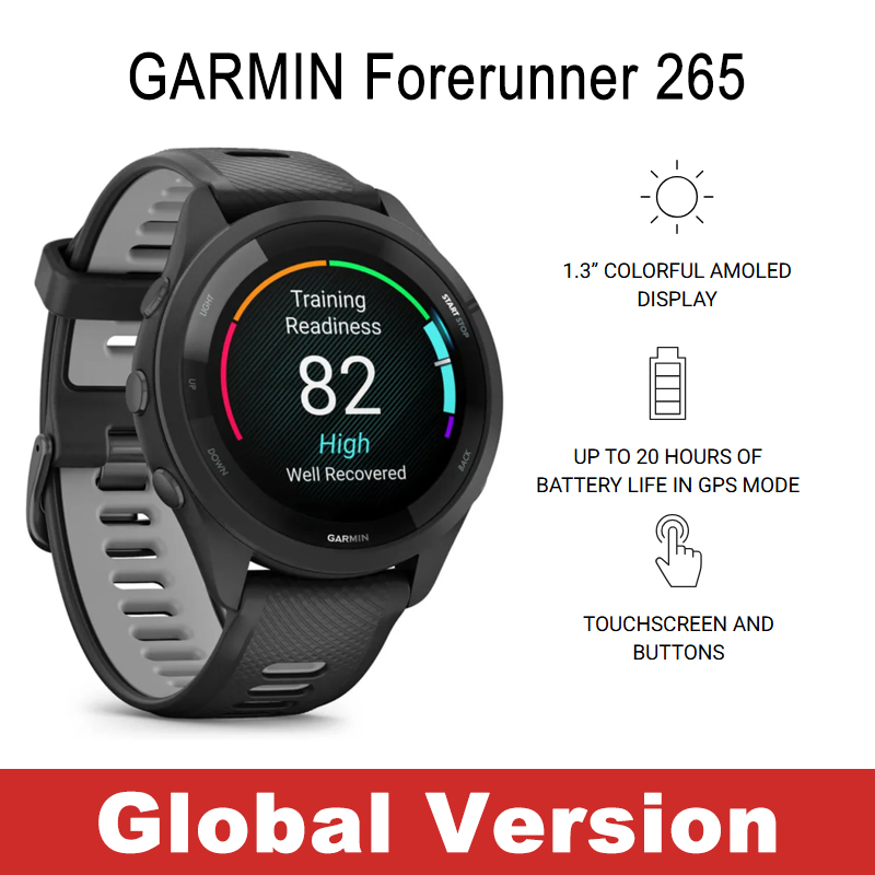 Outdoor Sport Smart Watch - Garmin Forerunner 265 Running Smartwatch Built