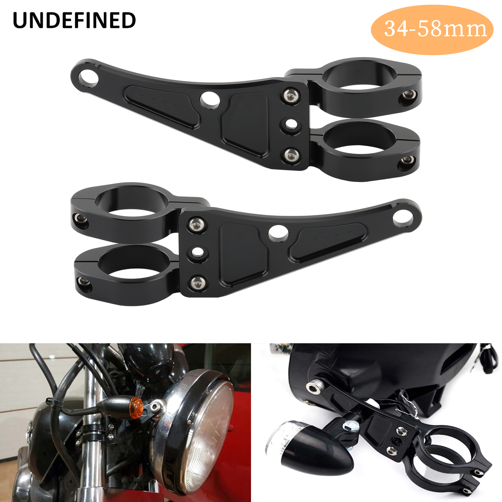 Outdoor Sport Hose - 33mm-58mm Headlight Bracket Mount Clamps Fork