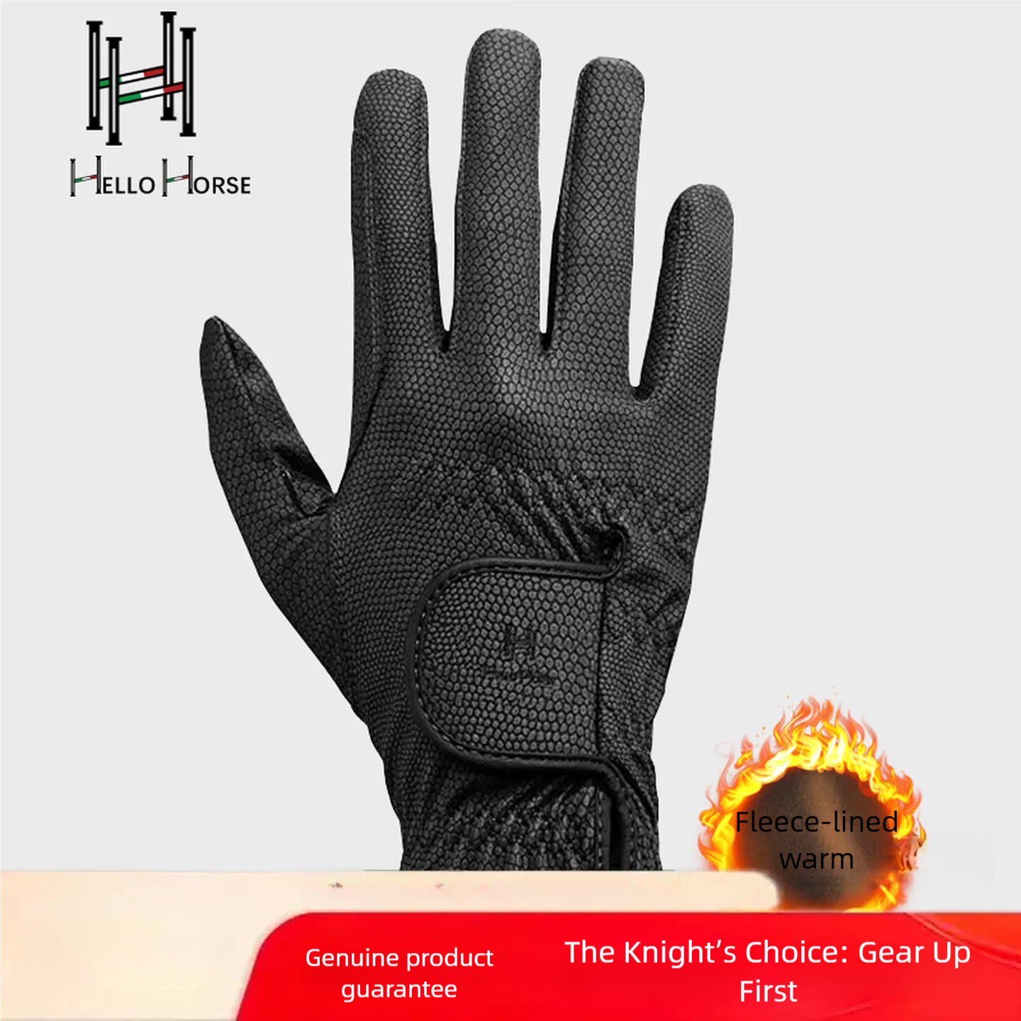 Horse Riding Glove - Hello Horse Equestrian Gloves Simple PU