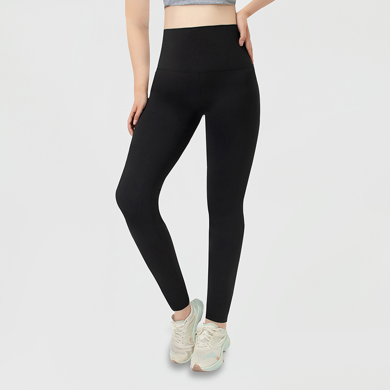 Outdoor Sport Leggings - Ladies' High Waisted Solid Color Eastic