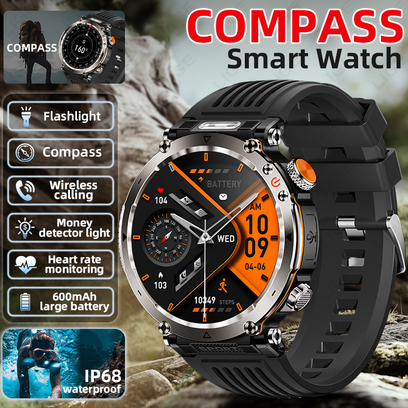 Outdoor Sport Smart Watch - New Military Outdoor Smartwatch Men Heart
