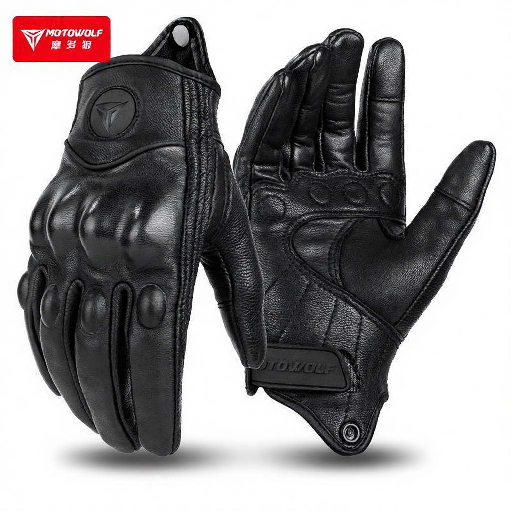 Horse Riding Glove - MOTOWOLF Motorcycle Gloves Men Leather Riding