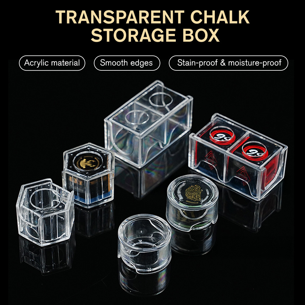 Outdoor Sports Store - Acrylic Billiard Chalk Powder Box Transparent