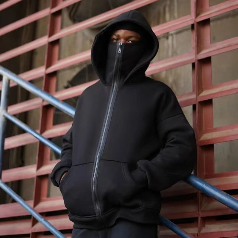Balaclava Men Zip Hoodie Winte - Outdoor Sport Winter Jacket recension och pris
