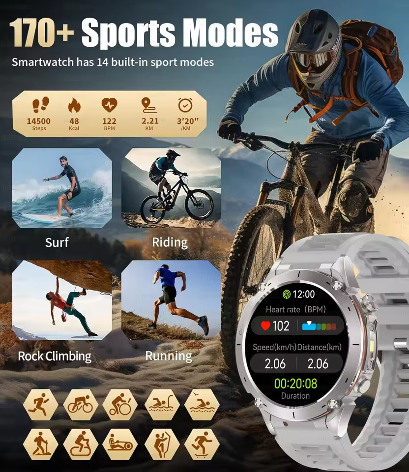 New Outdoors T-Rex 3 Military  - Outdoor Sport Smart Watch recension och pris
