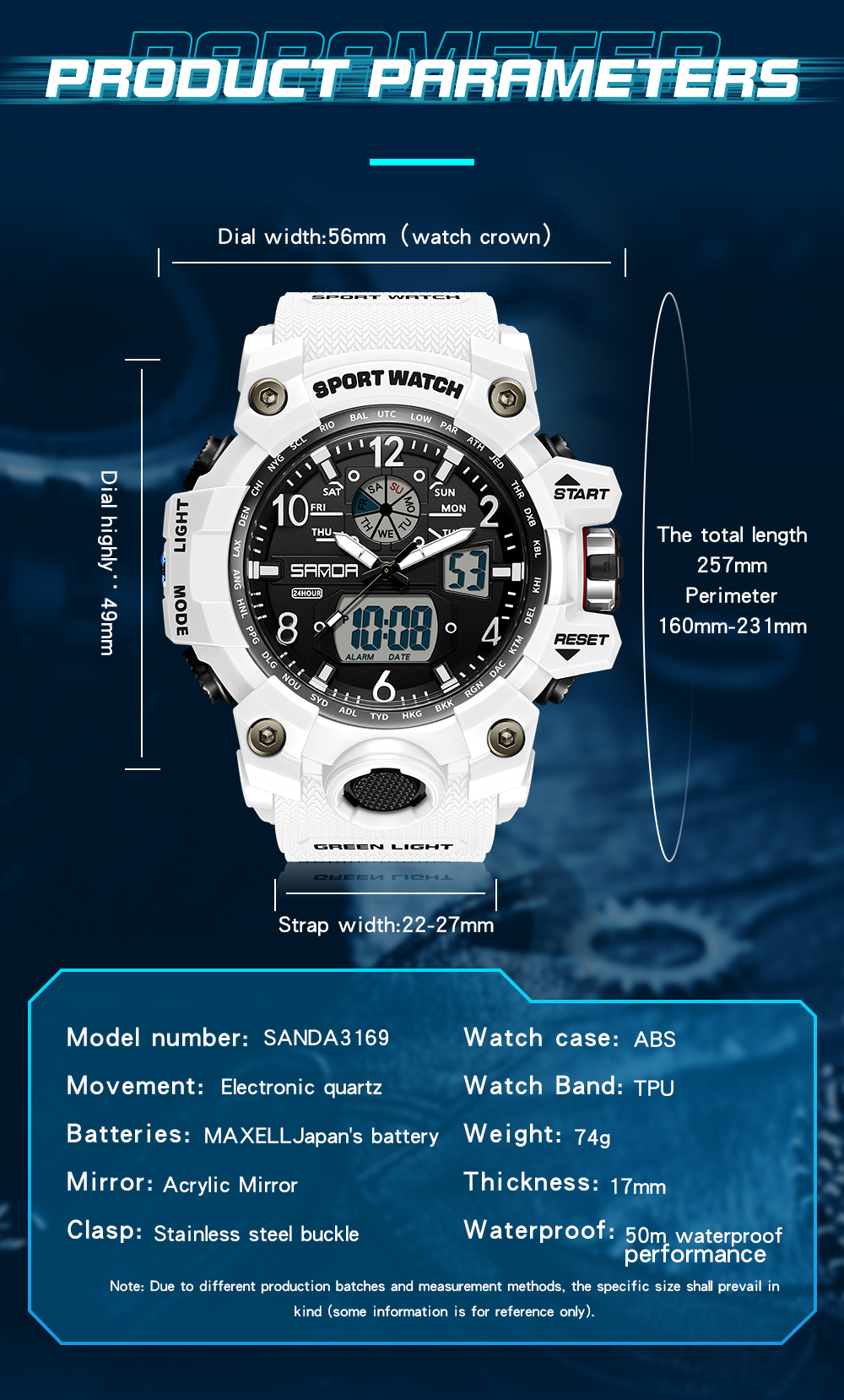 SANDA 30169 Top Sports Men's W - Outdoor Sport Smart Watch recension och pris