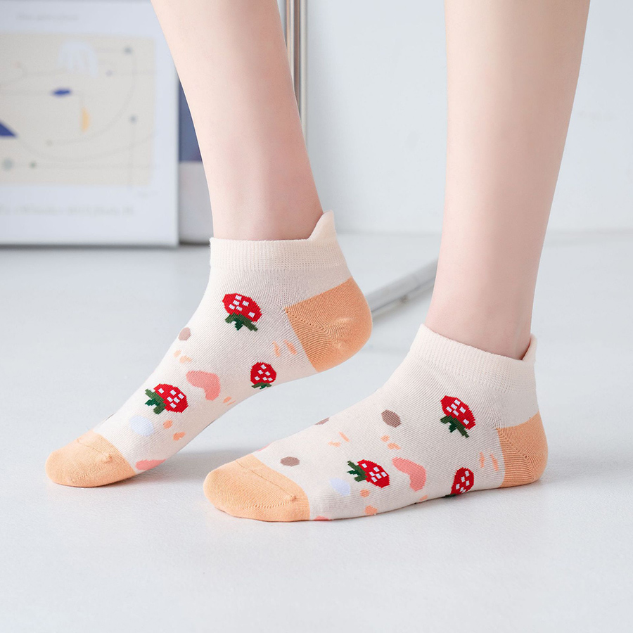 5 Pairs/Lot Cute Candy Socks W - Outdoor Sport Hose recension och pris