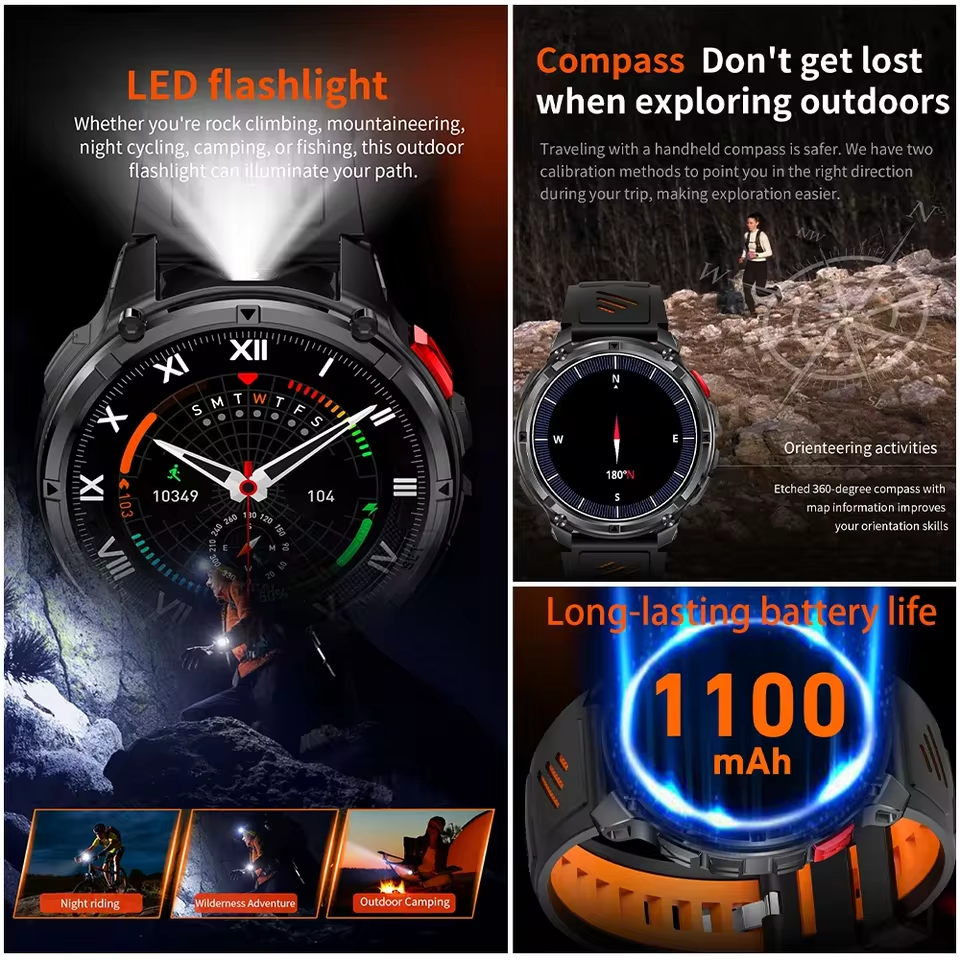 2026 New T-Rex3 Pro 1100mAh Ba - Outdoor Sport Smart Watch recension och pris
