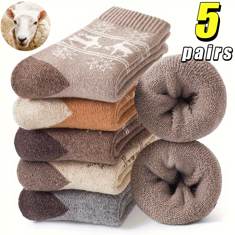 5Pairs Winter Thicken Wool Soc - Outdoor Sport Hose recension och pris