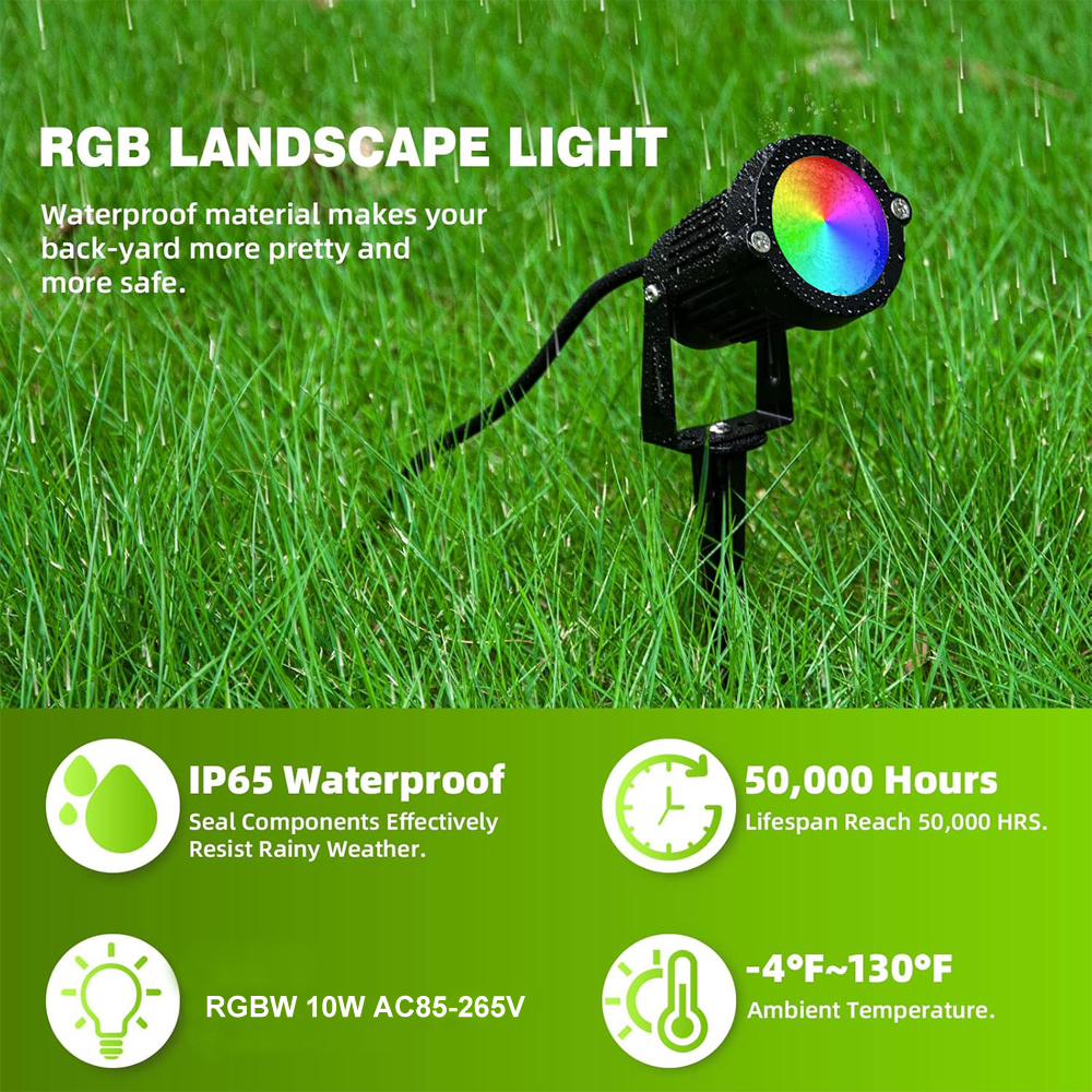 RGBW Landscape Lighting 10W wi - Outdoor Spotlight recension och pris