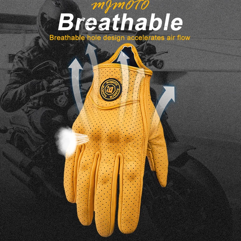 MJMOTO New Yellow Retro Motorc - Horse Riding Glove recension och pris
