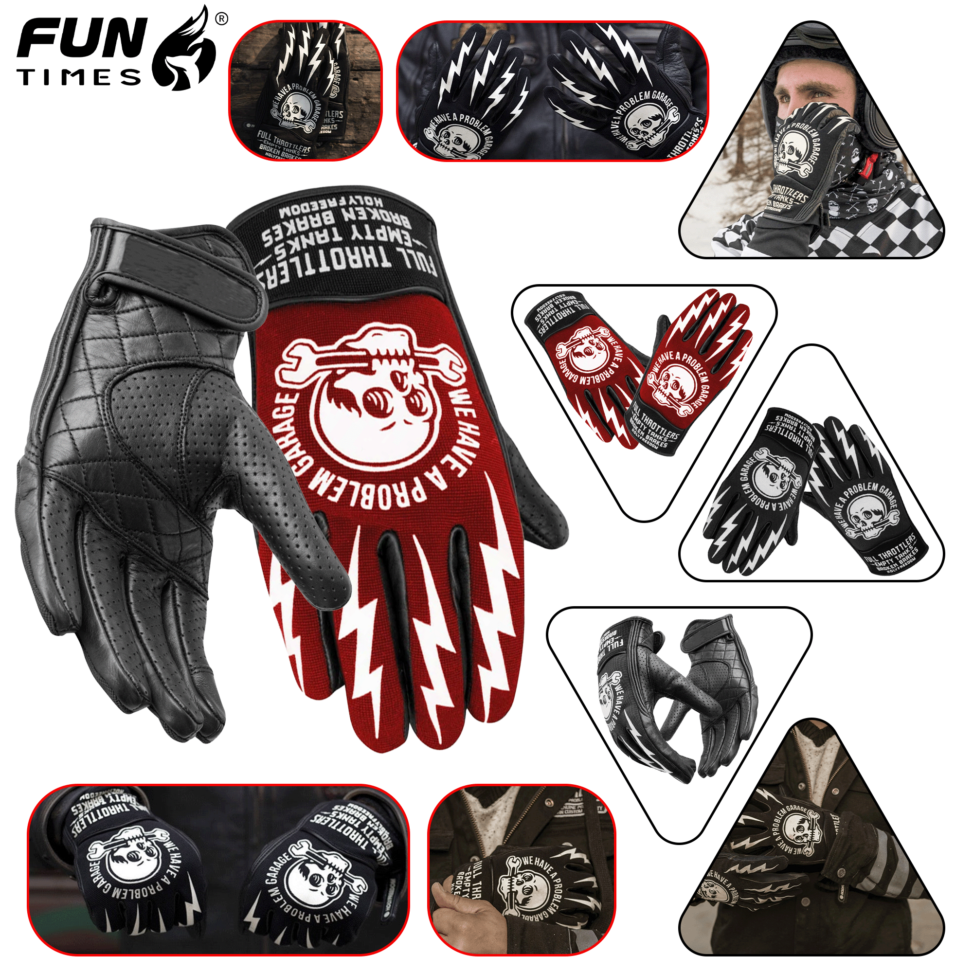 FUNTIMES Motorcycle Gloves Mot - Horse Riding Glove recension och pris