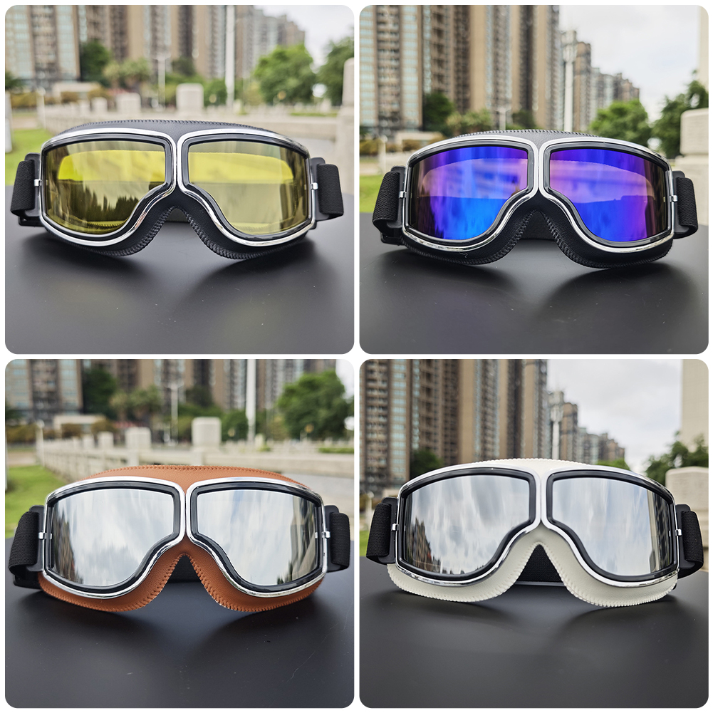 Newest -Style Leather Goggles  - Outdoor Sports Store recension och pris