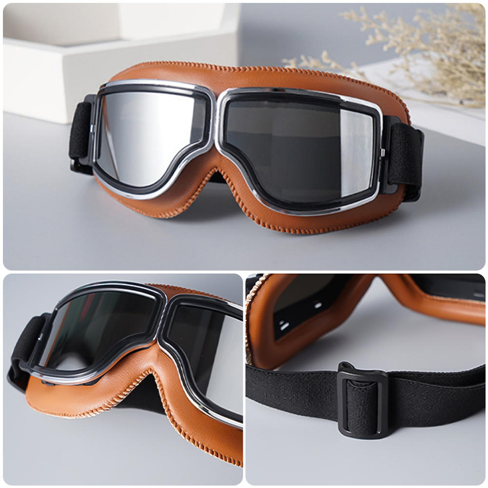 Newest -Style Leather Goggles  - Outdoor Sports Store recension och pris