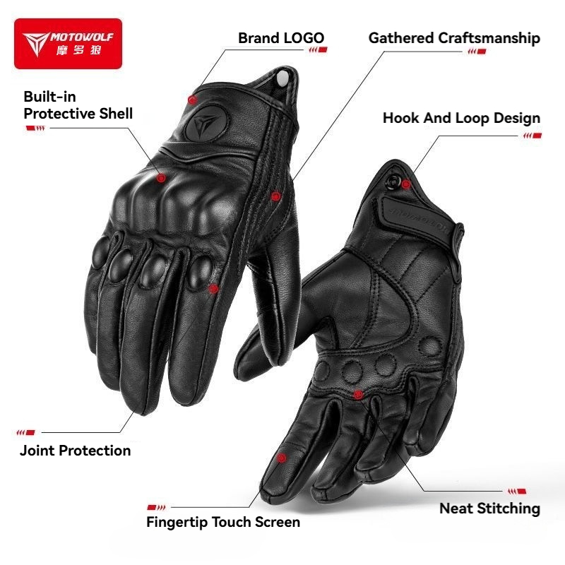 MOTOWOLF Motorcycle Gloves Men - Horse Riding Glove recension och pris